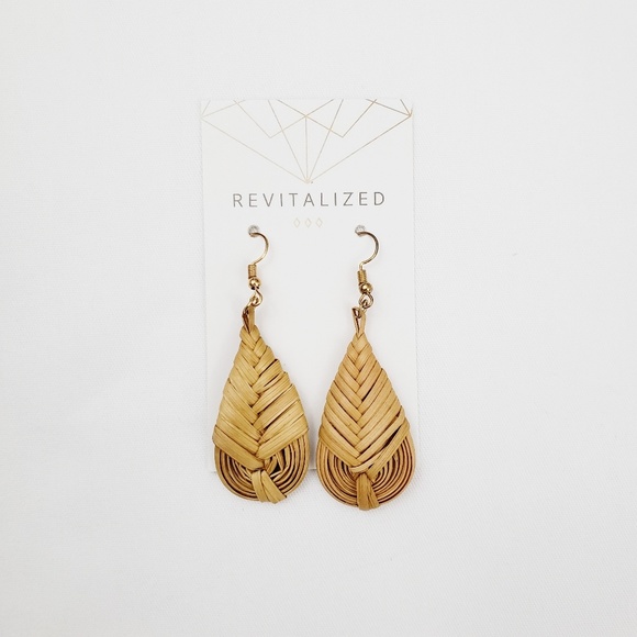 Last pair 》Rattan Drop Earrings - Picture 2 of 3